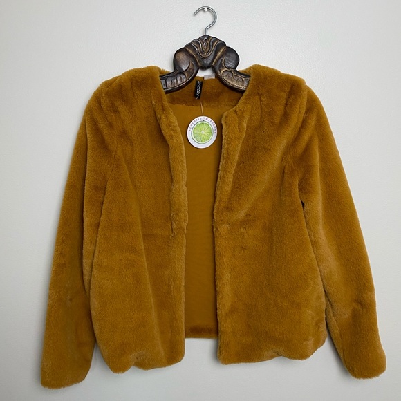 Divided Jackets & Blazers - H&M Faux Fur Brown Jacket